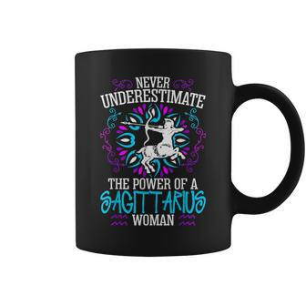 Never Underestimate The Power Of A Sagittarius Woman Coffee Mug | Mazezy