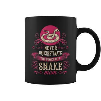 Never Underestimate Power Of Snake Mom Coffee Mug - Seseable