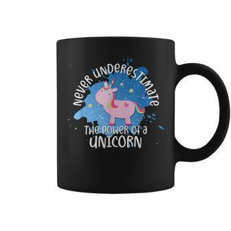 Never Underestimate The Power Of A Unicorn Quote Coffee Mug - Seseable