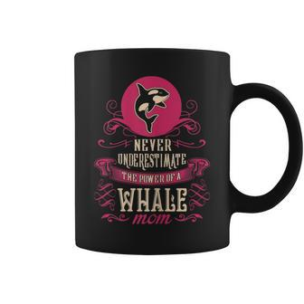 Never Underestimate Power Of Whale Mom Coffee Mug - Seseable