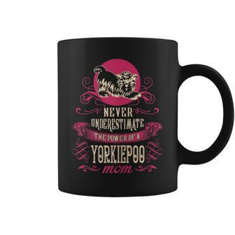 Never Underestimate Power Of Yorkiepoo Mom Coffee Mug - Seseable