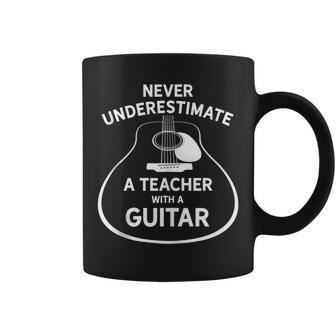 Never Underestimate A Teacher With A Guitar Coffee Mug | Mazezy