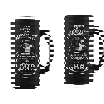 Never Underestimate A Tortured Soul With A Guitar Coffee Mug | Mazezy