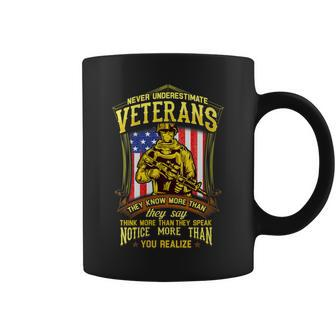 Never Underestimate A Veteran Military Coffee Mug - Seseable