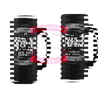 Never Underestimate A Woman Who Loves Football Coffee Mug - Thegiftio