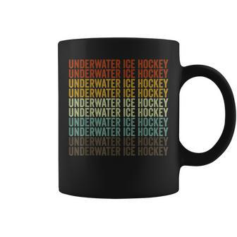 Underwater Ice Hockey Sports Retro Coffee Mug | Mazezy