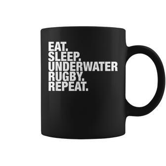 Underwater Rugby Eat Sleep Repeat Coffee Mug | Mazezy