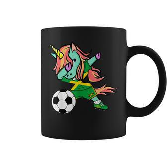 Unicorn Dab Jamaica Soccer Jersey Jamaican Football T Coffee Mug | Mazezy