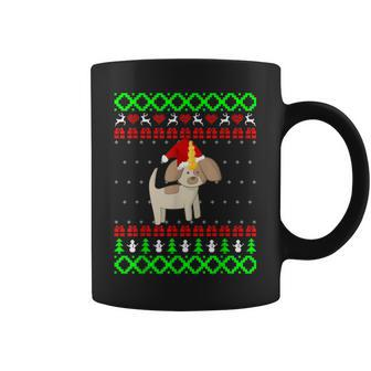 Unicorn Dog Ugly Christmas Sweater Coffee Mug - Monsterry