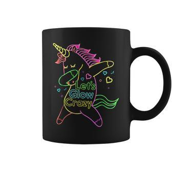 Unicorn Let Glow Crazy Retro Colorful Group Team Tie Dye Coffee Mug - Thegiftio UK