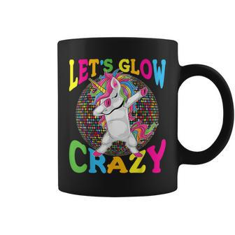 Unicorn Let Glow Crazy Retro Colorful Group Team Tie Dye Coffee Mug - Monsterry DE