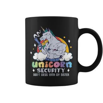 Unicorn Security Don't Mess With My Sister Coffee Mug | Mazezy