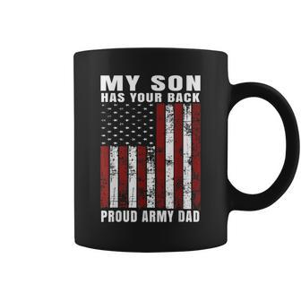 Unique Distressed Usa American Flag Proud Army Dad Coffee Mug | Mazezy