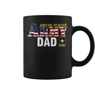 United States Flag American Army Dad Veteran Gift Coffee Mug | Mazezy