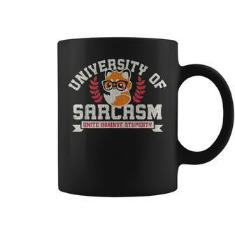 University Of Sarcasm United Against Stupidity Vintage Coffee Mug | Mazezy