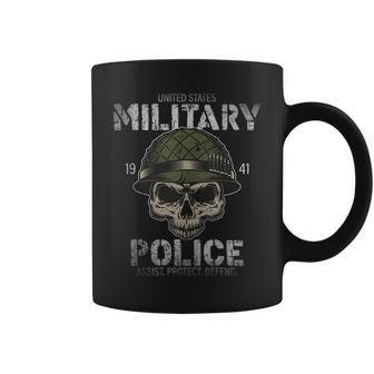 Us American Military Police Corps Skeleton Memorial July 4Th  Coffee Mug