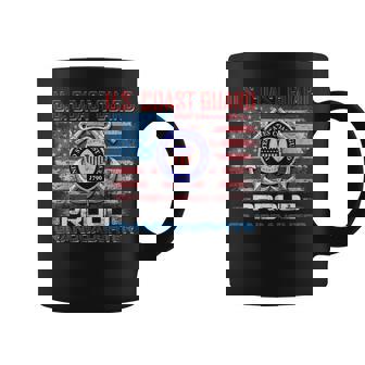 Us Coast Guard Proud Granddaughter With American Flag Gift Coffee Mug | Mazezy
