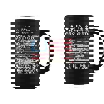 Us Coast Guard Veteran Uscg American Flag Gift For Womens Veteran Funny Gifts Coffee Mug | Mazezy