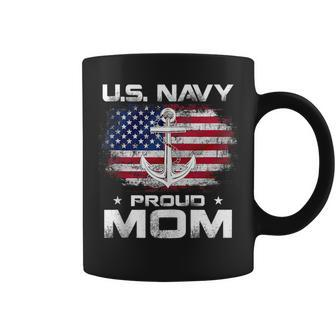 Us Navy Proud Mom With American Flag Gift Veteran Day Gifts For Mom Funny Gifts Coffee Mug | Mazezy