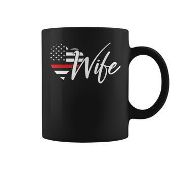 Us Pride Fireman Wife Firefighter Coffee Mug | Mazezy