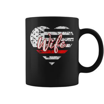 Us Pride Patriotic Firefighter Wife Gift Firefighter Coffee Mug | Mazezy