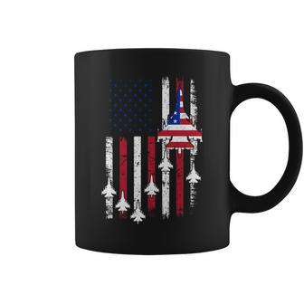 Usa Airplane Jet Fighter 4Th American Flag Of July Patriotic Coffee Mug | Mazezy