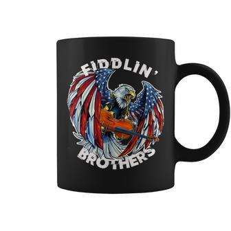 Usa Eagle Fiddlin Brothers Violin Music Rock Patriot Flight Coffee Mug - Thegiftio UK