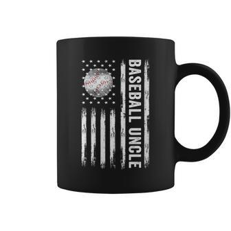 Usa Flag Baseball Uncle Baseball Lover Baseball Uncle Gift Coffee Mug | Mazezy