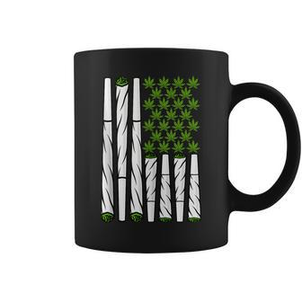 Usa Flag Marijuana Funny Weed Dad Papa Cannabis Stoner Gift For Women Coffee Mug | Mazezy