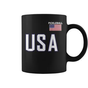 Usa Flag Pickleball Cool Pocket Equipment Jersey Coffee Mug | Mazezy