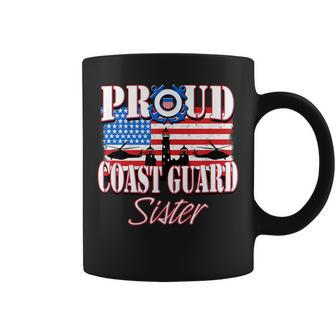 Usa Flag Proud Coast Guard Sister Lighthouse Gifts For Sister Funny Gifts Coffee Mug | Mazezy