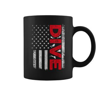 Usa Flag Scuba Diving Coffee Mug | Mazezy