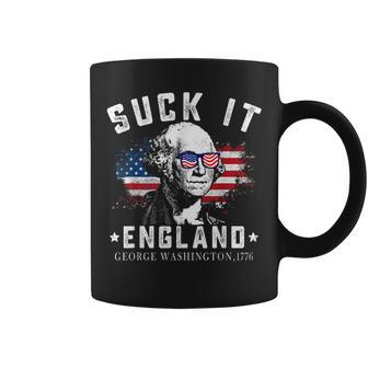 Usa Suckit England Funny 4Th Of July George Washington 1776 1776 Funny Gifts Coffee Mug | Mazezy
