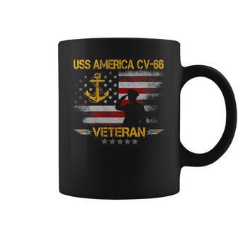 Uss America Cv-66 Aircraft Carrier Veteran Flag Veterans Day Coffee Mug - Thegiftio UK