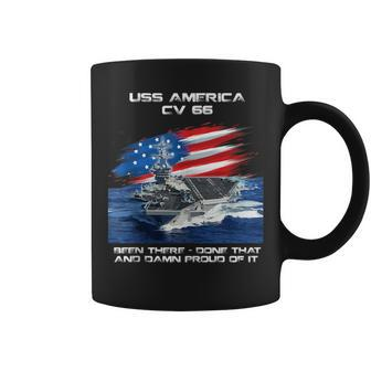 Uss America Cv-66 Aircraft Carrier Veteran Usa Flag Xmas Coffee Mug - Thegiftio UK
