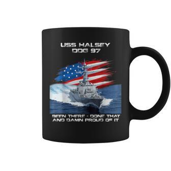 Uss Halsey Ddg-97 Destroyer Ship Usa Flag Veterans Day Xmas Coffee Mug - Thegiftio UK