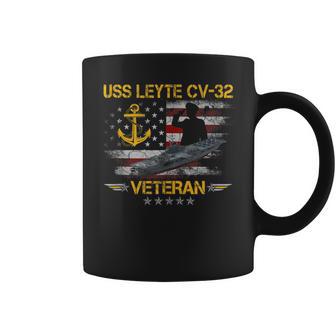 Uss Leyte Cv-32 Aircraft Carrier Veteran Flag Veterans Day Coffee Mug - Thegiftio