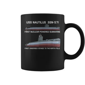 Uss Nautilus Ssn571 First Nuclear Submarine To North Pole Coffee Mug | Mazezy