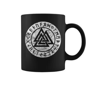 Valknut Odin Symbol Viking Pagan Norse Mythology Nordic Sign Coffee Mug | Mazezy
