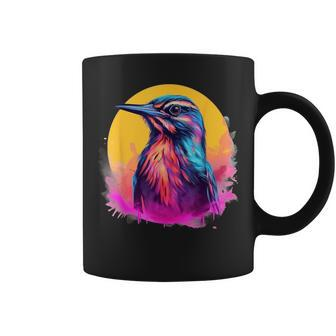 Vaporwave Aesthetic Eastern Meadowlark Coffee Mug | Mazezy