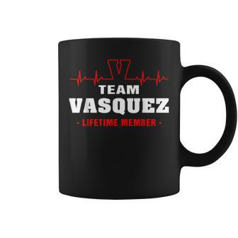 Vasquez Surname Family Name Team Vasquez Lifetime Member Coffee Mug | Mazezy