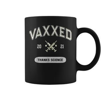 Vaxxed 2021 Fully Vaccinated Thanks Science Stem Teacher Coffee Mug | Mazezy