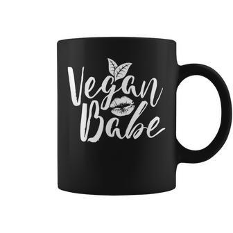 Vegan Babe For Mom Girl Vegetarian Animal Lover Coffee Mug | Mazezy