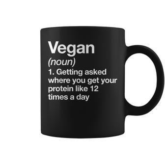 Vegan Definition Sports Workout Gym Coffee Mug | Mazezy