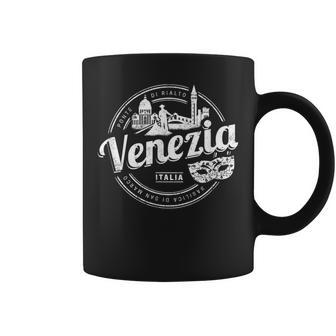 Venice With Gondolier Italy Carnival Vintage Souvenir Coffee Mug | Mazezy