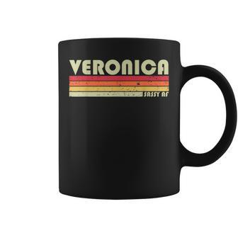 Veronica Gift Name Personalized Retro Vintage 80S Birthday Coffee Mug | Mazezy