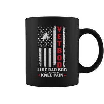 Vet Bod Like Dad Bod US Flag Dog Tag Veteran Coffee Mug | Mazezy