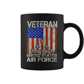 Veteran Of The United States Air Force Usaf Retro Us Flag Coffee Mug - Thegiftio UK