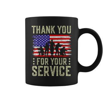 Veteran Thank You For Your Service Us Flag Veterans Day Coffee Mug - Monsterry CA