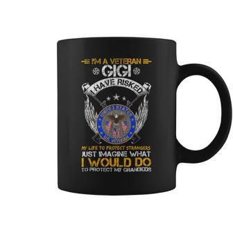 Veteran Vets Im A Veteran Gigi I Would Do To Protect My Grandkids Veterans Coffee Mug - Monsterry DE
